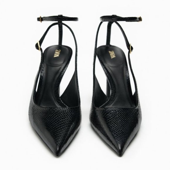 Zara Animal Print Slingback Heels - Picture 5 of 7